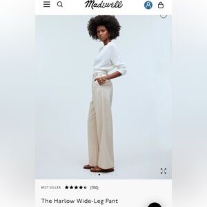 Madewell. The Harlow wide leg pant. Size 2.  Great condition.